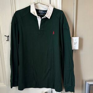 Polo by Ralph Lauren Men's Dark Green Long Sleeve Shirt